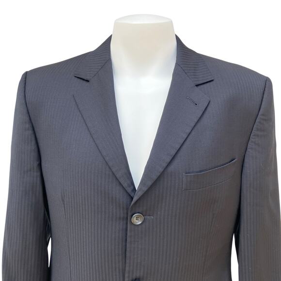 Givenchy Sport Coat Blazer Jacket 43” Chest Black Wool 3 Button Single Breasted - Picture 3 of 15